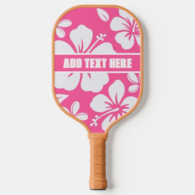 Tropische Pink Beach Blume Pickleball Schläger (Vorderseite)