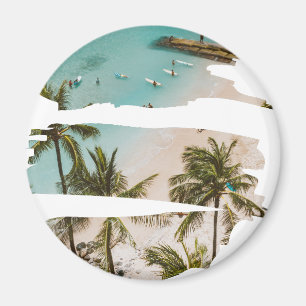 Tropische Pinselstriche am Strand Magnet