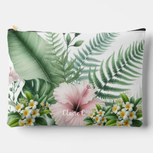 Tropische Plumeria-Blatt-Accessoire-Tasche Zubehörtasche