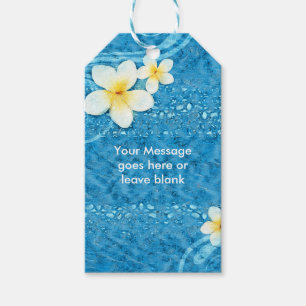 Tropische Plumeria-Blume Blaue Sommer-Partygeschen Geschenkanhänger