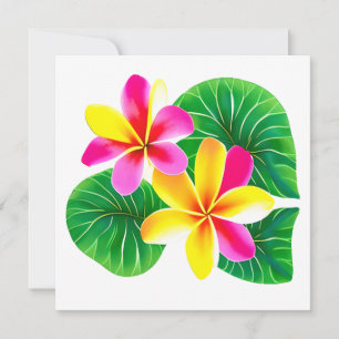 Tropische Plumeria-Blume Feiertagskarte