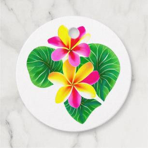 Tropische Plumeria-Blume Geschenkanhänger