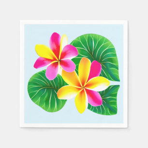 Tropische Plumeria-Blume Serviette
