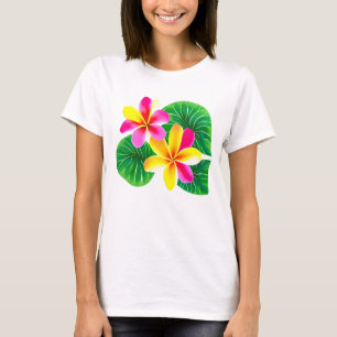 Tropische Plumeria-Blume T-Shirt