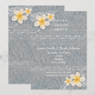 Tropische Plumeria-Blumen-Sommerparty-Einladungen Einladung