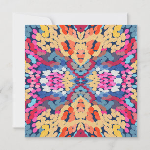 Tropische Plumeria Gepunktete Blume Muster Feiertagskarte