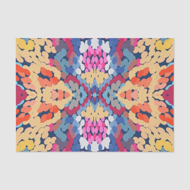 Tropische Plumeria Gepunktete Blume Muster Seidenpapier (Vorderseite)