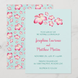 Tropische Plumeria Hochzeitseinladungen Einladung