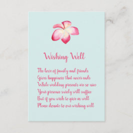 Tropische Plumeria Hochzeitskarten Begleitkarte