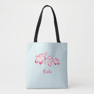 Tropische Plumeria Pink Wasserfarbe Bridal Tasche
