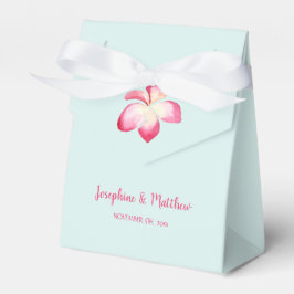 Tropische Plumeria Pink Wasserfarbenhochzeit Geschenkschachtel