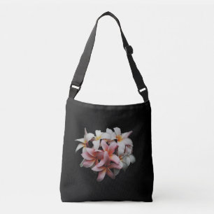 Tropische Plumerien-Blumen Schwarze Tasche