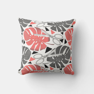 Tropische Print Monstera Leaves Kissen