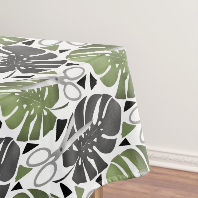 Tropische Print Monstera Leaves Tischdecke (Beispiel)