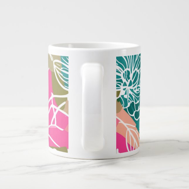 Tropische Protea-Blume Jumbo-Tasse (Rückseite)