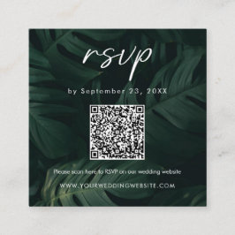 Tropische QR-UAWG-Hochzeit in Urlaubsort Begleitkarte