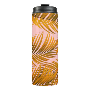 Tropische realistische Blätter Muster Trendy Fashi Thermosbecher