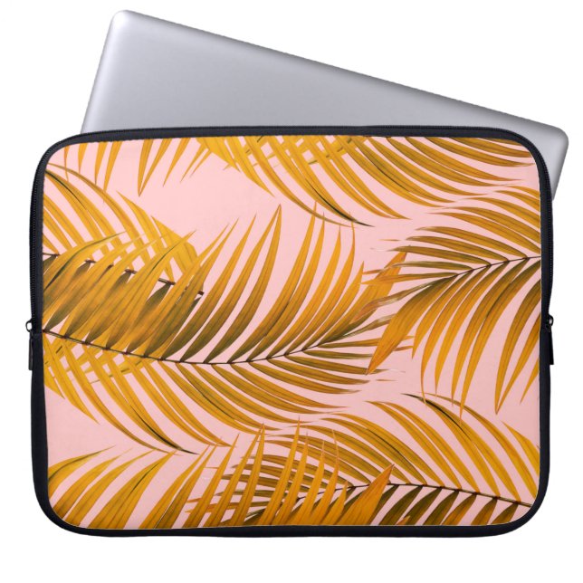 Tropische realistische Blätter Muster Trendy Mode  Laptopschutzhülle (Vorderseite)
