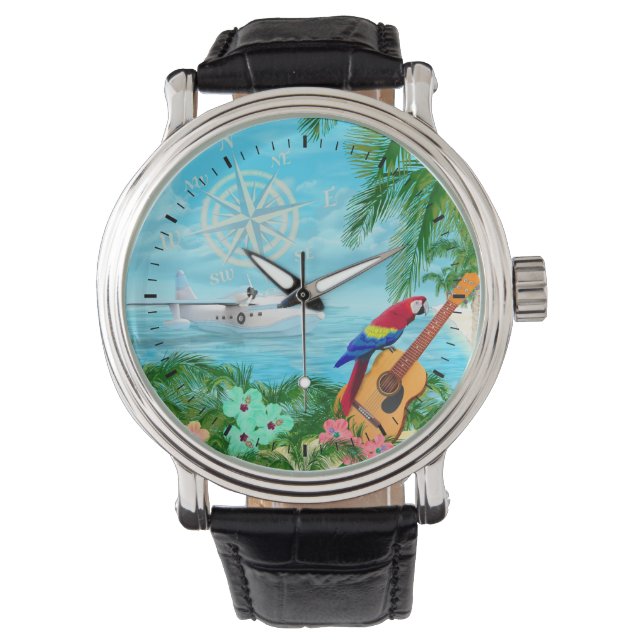 Tropische Reisen Armbanduhr (Vorderseite)