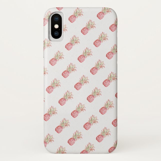 Tropische | rosa Ananas Case-Mate iPhone Hülle (Rückseite)