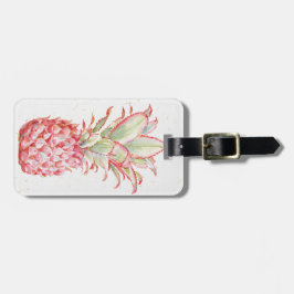 Tropische | rosa Ananas Gepäckanhänger