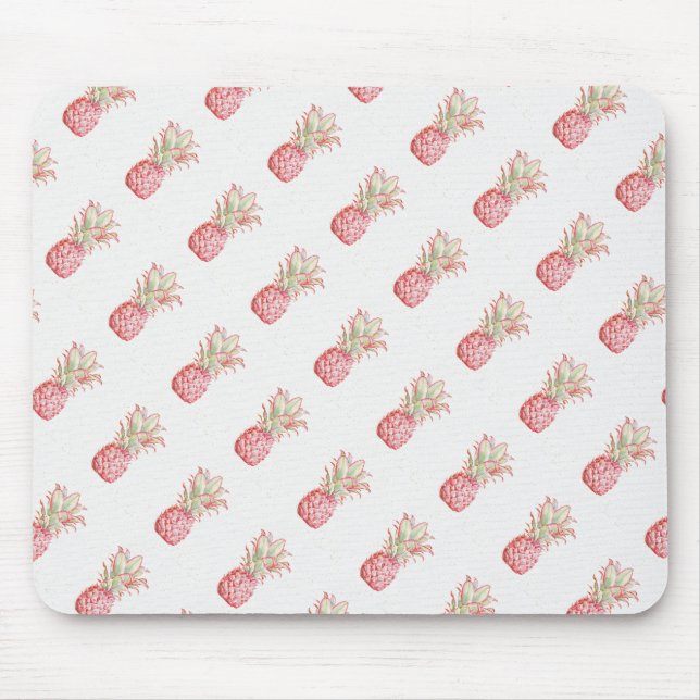 Tropische | rosa Ananas Mousepad (Vorne)