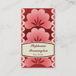 Tropische rosa Blumenhaar-Stylist-Geschäftskarten Visitenkarte