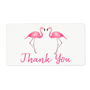 Tropische rosa Flamingos danken - Hochzeitsstrand