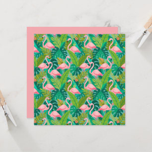 Tropische rosa Flamingos Dschungelfoliage