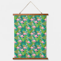 Tropische rosa Flamingos Dschungelfoliage