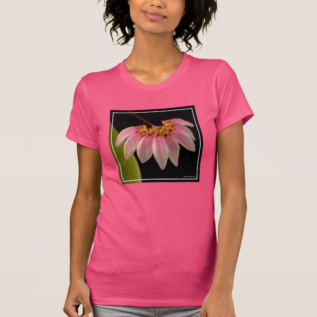Tropische rosa Orchidee T-Shirt (Vorderseite)