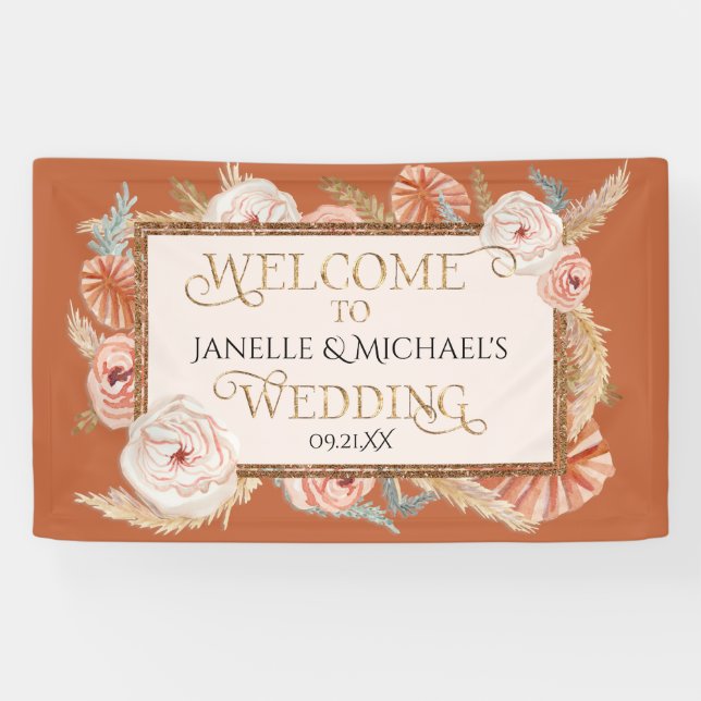 Tropische Rose Banner (Horizontal)