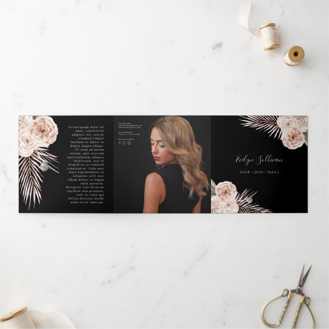 Tropische Rose Trifold Broschüre (Außenbereich)