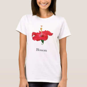 Tropische rote Hibiskusblüte T-Shirt