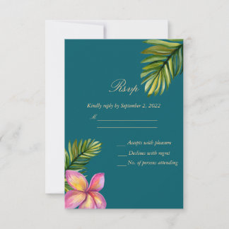 Tropische RSVP-Karte RSVP Karte