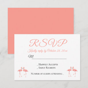 Tropische RSVP Rosa Flamingos Hochzeit Sommerparty Einladung