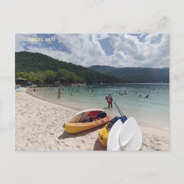 Tropische Ruhe - Labadestrand Szene Postkarte (Vorderseite)