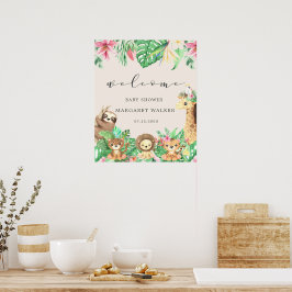Tropische Safari Babydusche Begrüßungspaket Poster