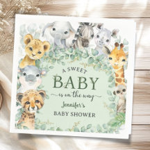 Tropische Safari-Dschungeltiere Baby Shower