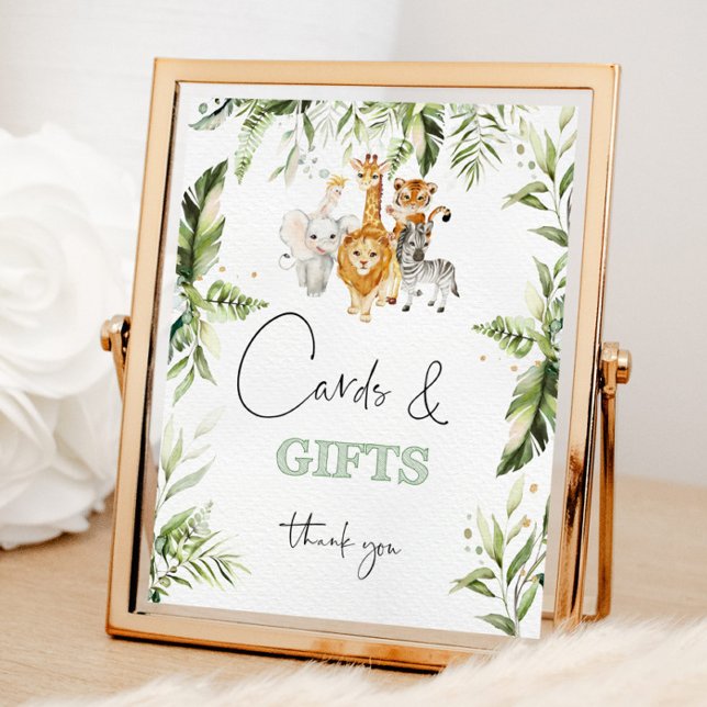 Tropische Safari-Tiere Karten und Geschenkposter Poster (Von Creator hochgeladen)