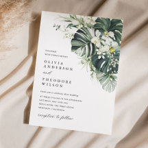 Tropische Salbei-Grüne Monstera-Hochzeit