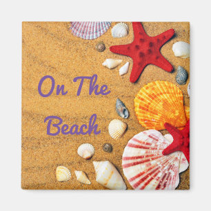 Tropische Sandy-StrandSeashellsStarfish Magnet