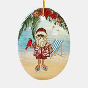 Tropische Sankt-Weihnachtsverzierung Keramik Ornament