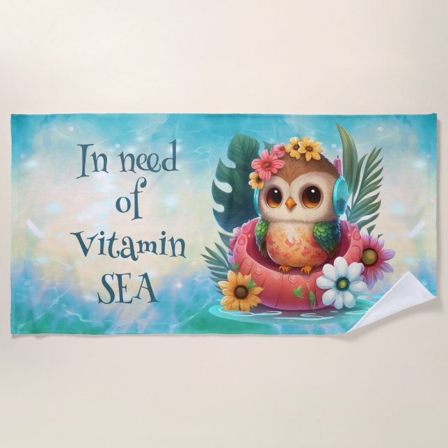 Tropische Schale benötigt Vitamin Sea Beach Handtu Strandtuch (Vorderseite)