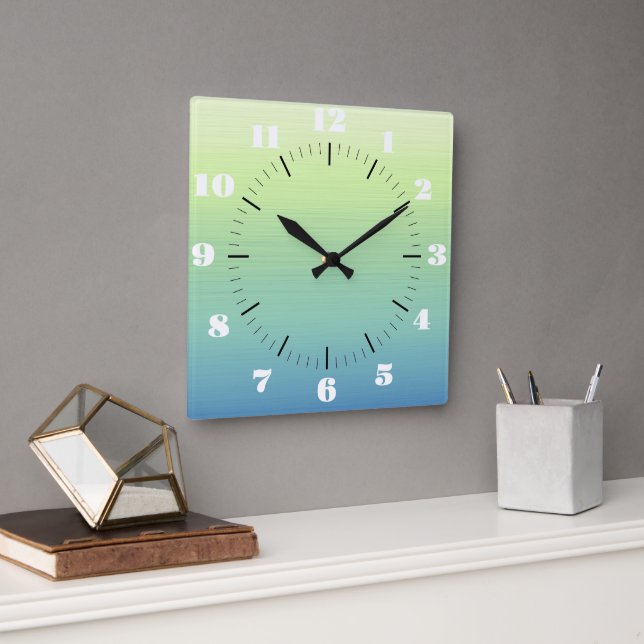 Tropische Schatten Quadratische Wanduhr (Büro)