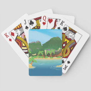 Tropische Schatzinsel Spielkarten