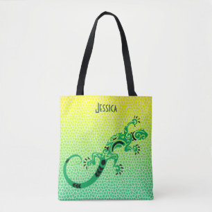 Tropische Schlangenschuppen und personalisierte Ei Tasche