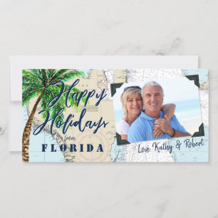 Tropische schöne Feiertage von Florida Nautical Feiertagskarte