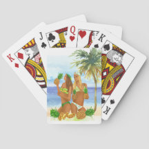 Tropische Schönheitsspielkarten