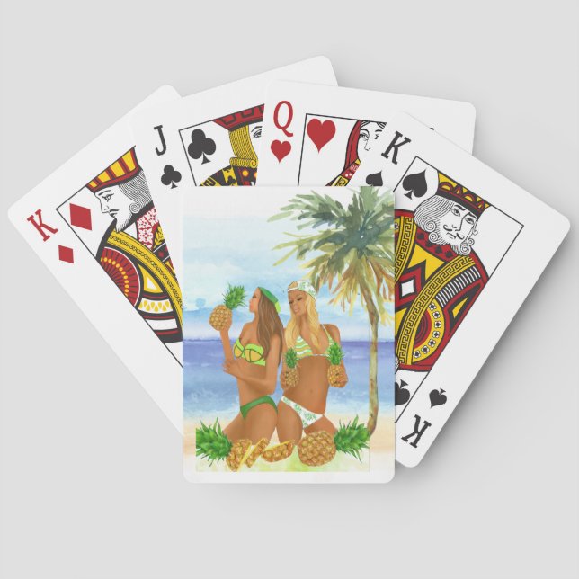 Tropische Schönheitsspielkarten Spielkarten (Rückseite)